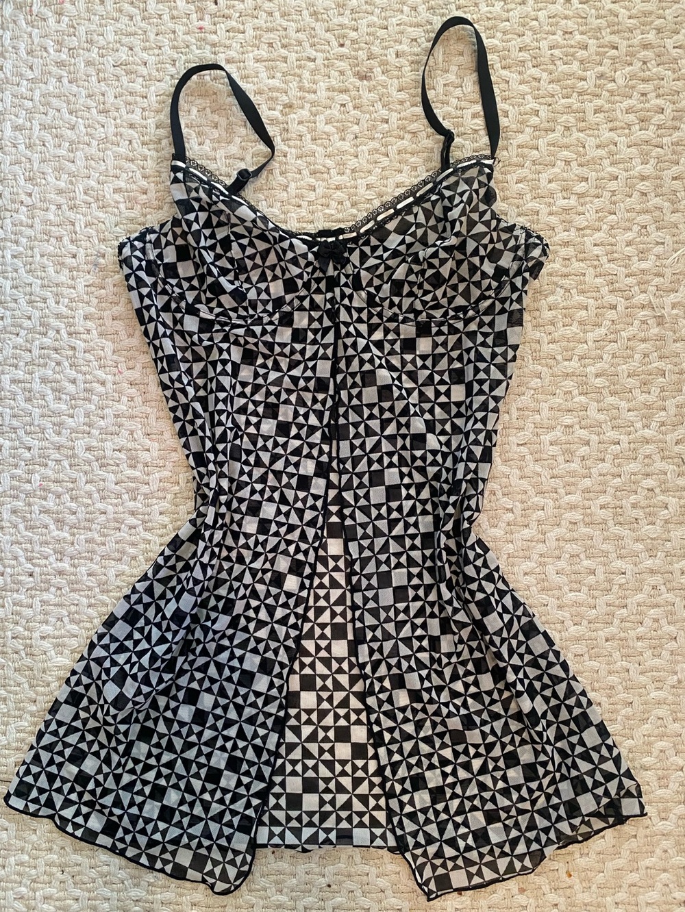 Stud pattern alt mesh cami lingerie